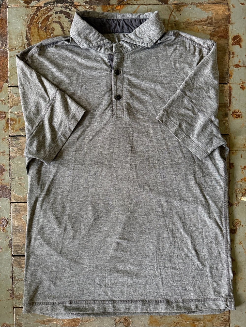 Men’s lululemon athletica Smart Casual Heather Grey Short‑Placket Polo